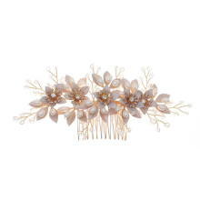 Pearl Rhinestone Hair Comb Bun Wedding Bride Vintage Luxury Hair Accessories Handmade For Women Girl Feast Party Photo Studio